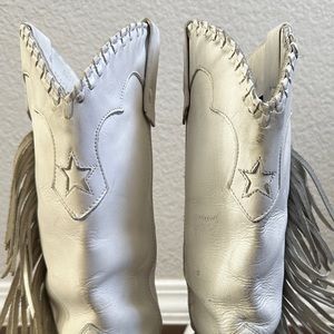 Vintage Acme White Cowboy Boots